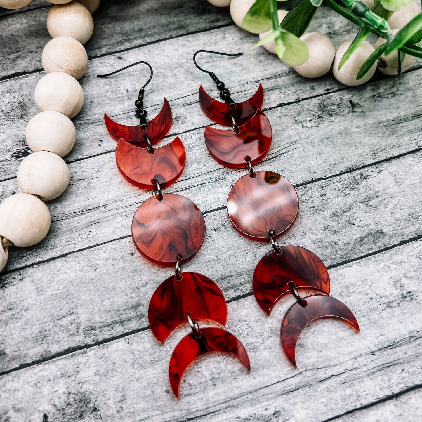 Blood Orange Moon Phases Dangles