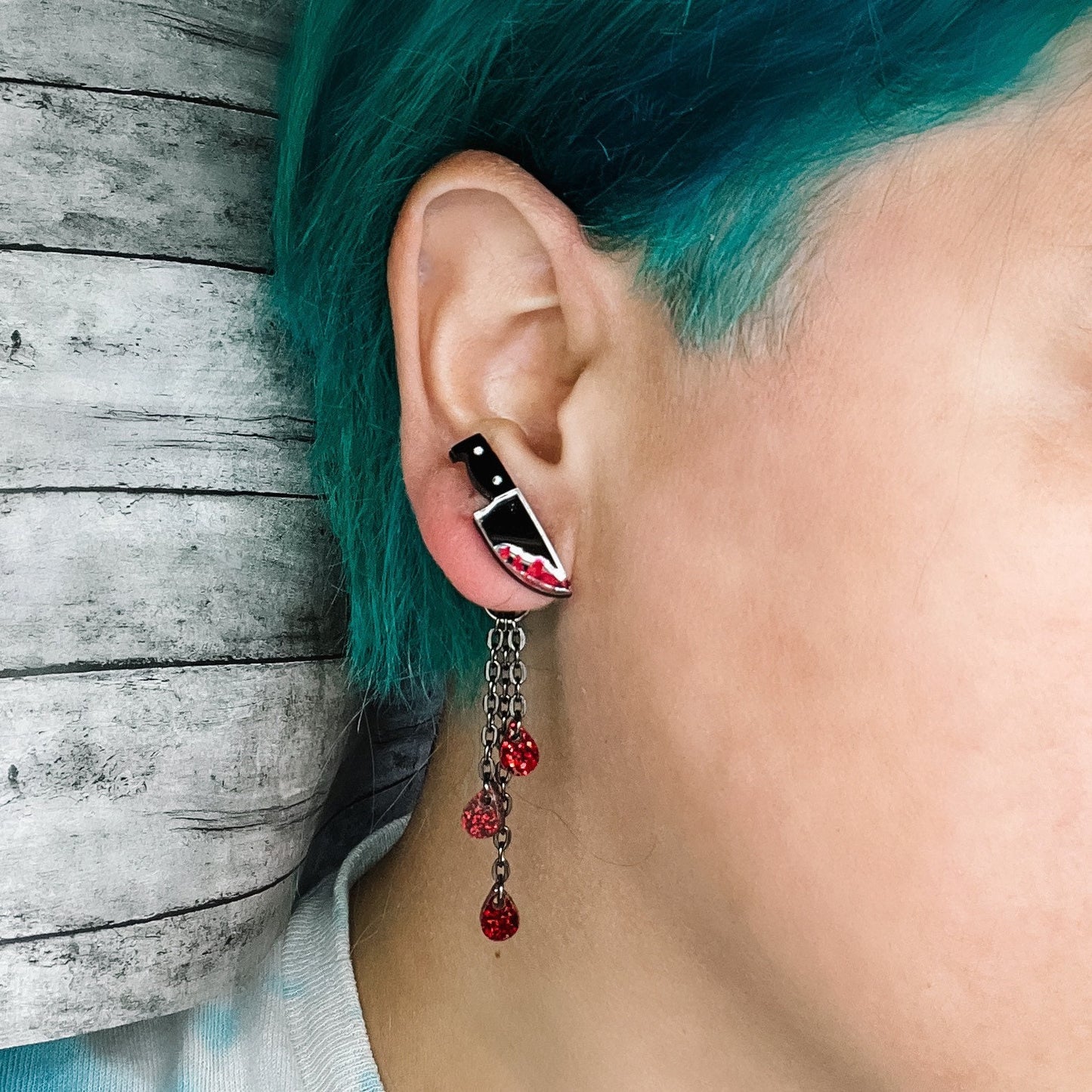 Bloody Knife Stud Earrings