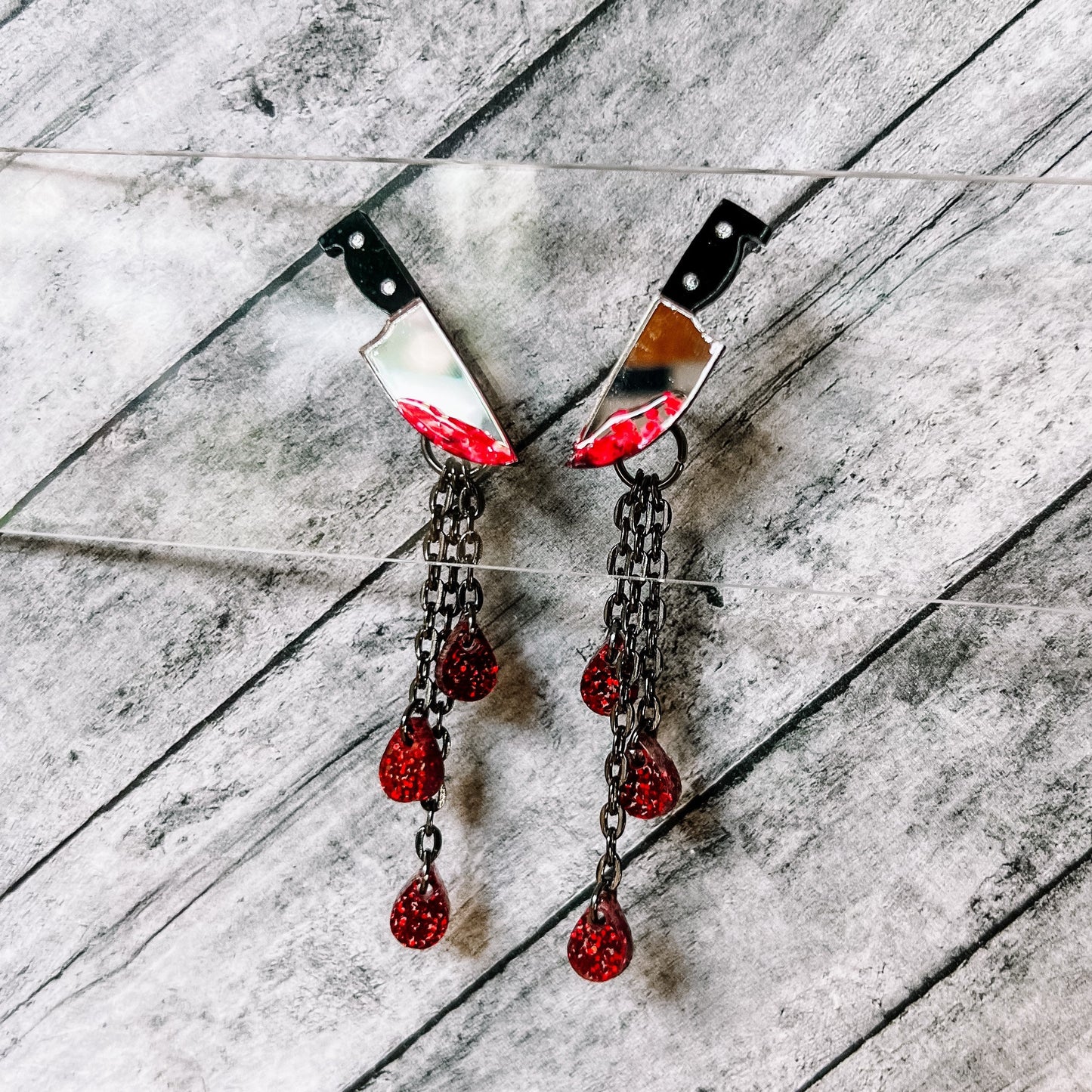 Bloody Knife Stud Earrings