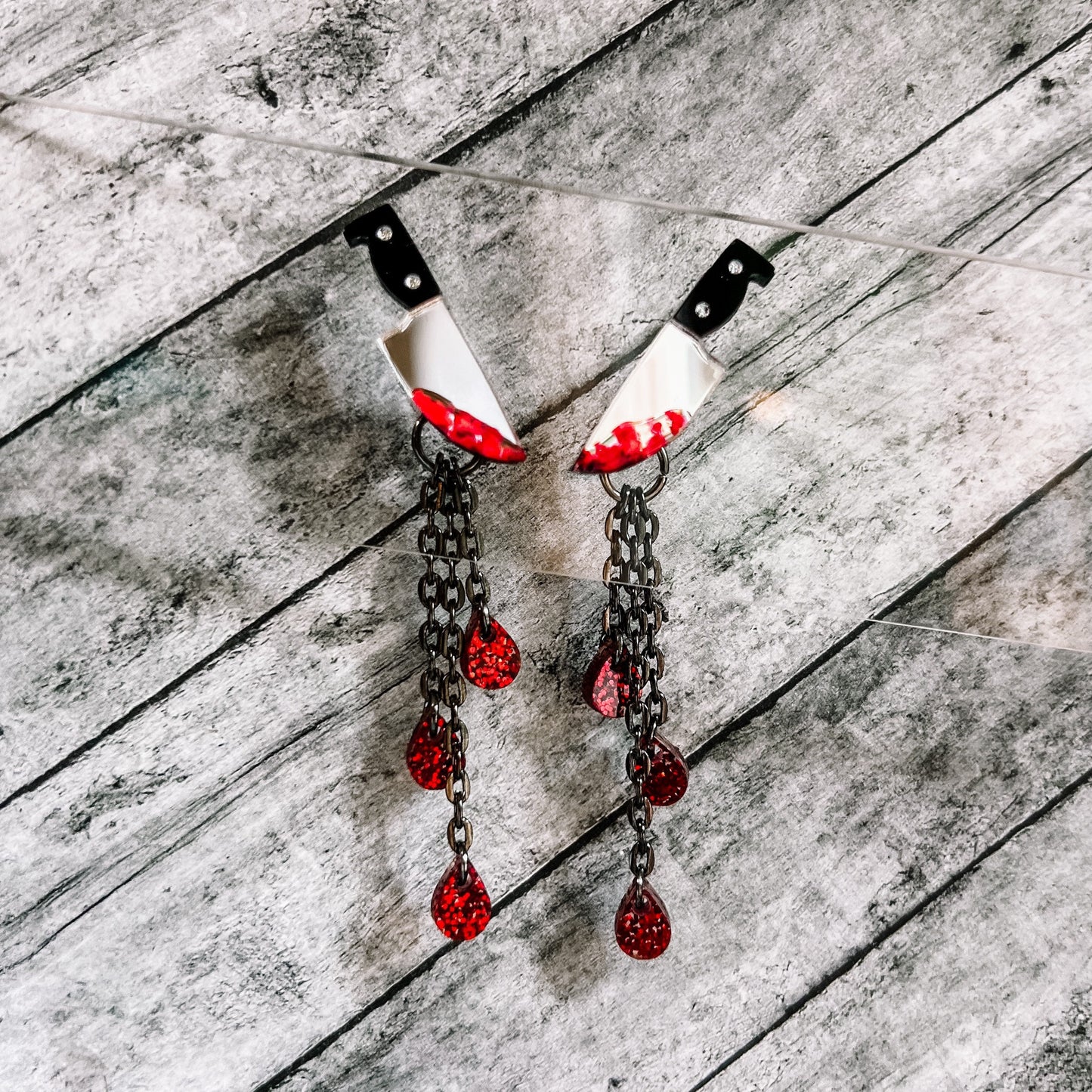 Bloody Knife Stud Earrings