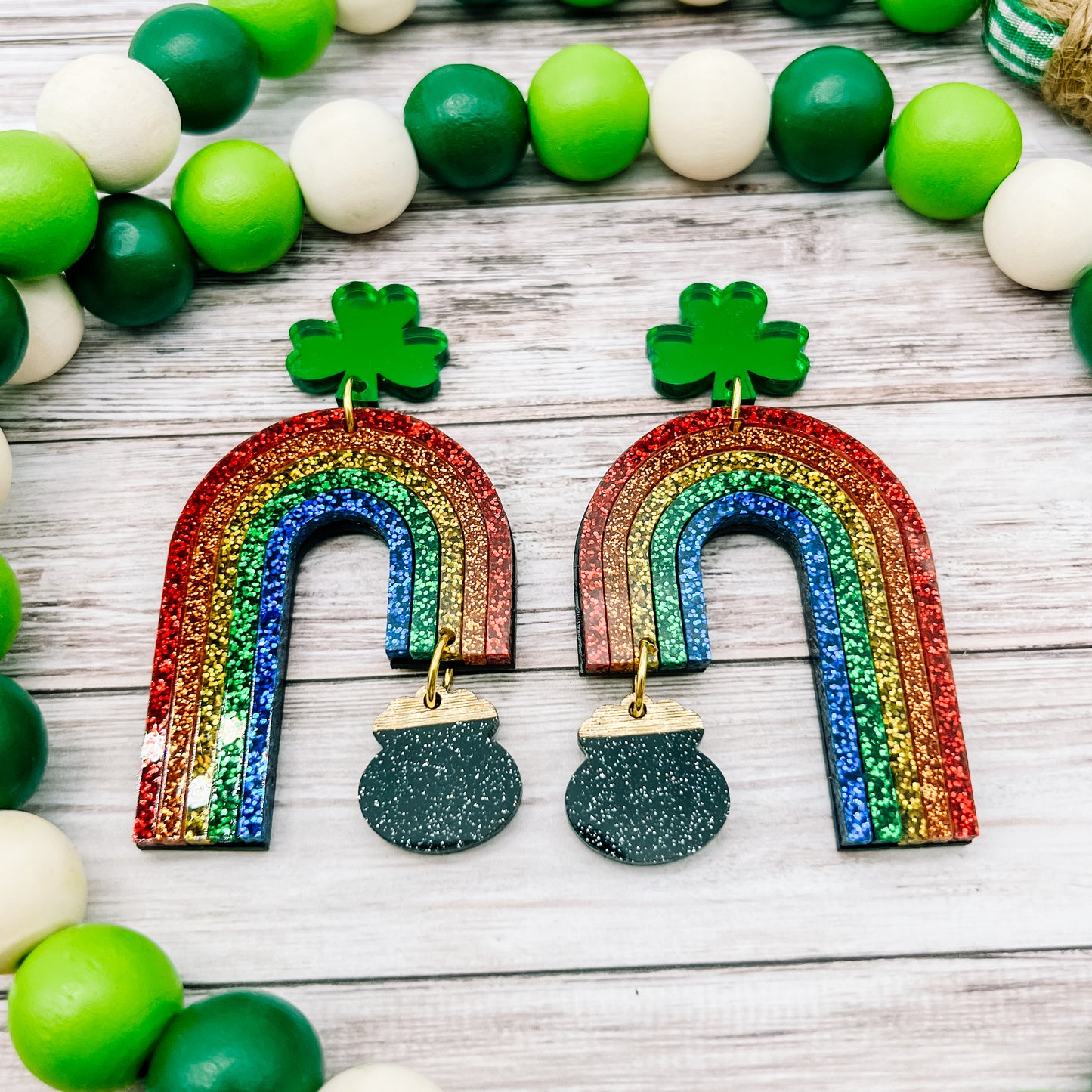 Pot of Gold Rainbow Dangles