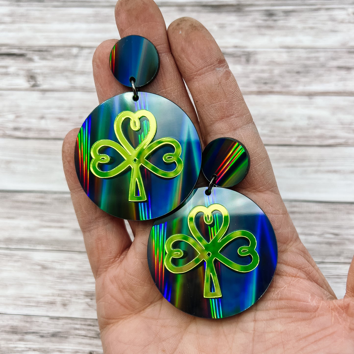 80s Shamrock Dangles