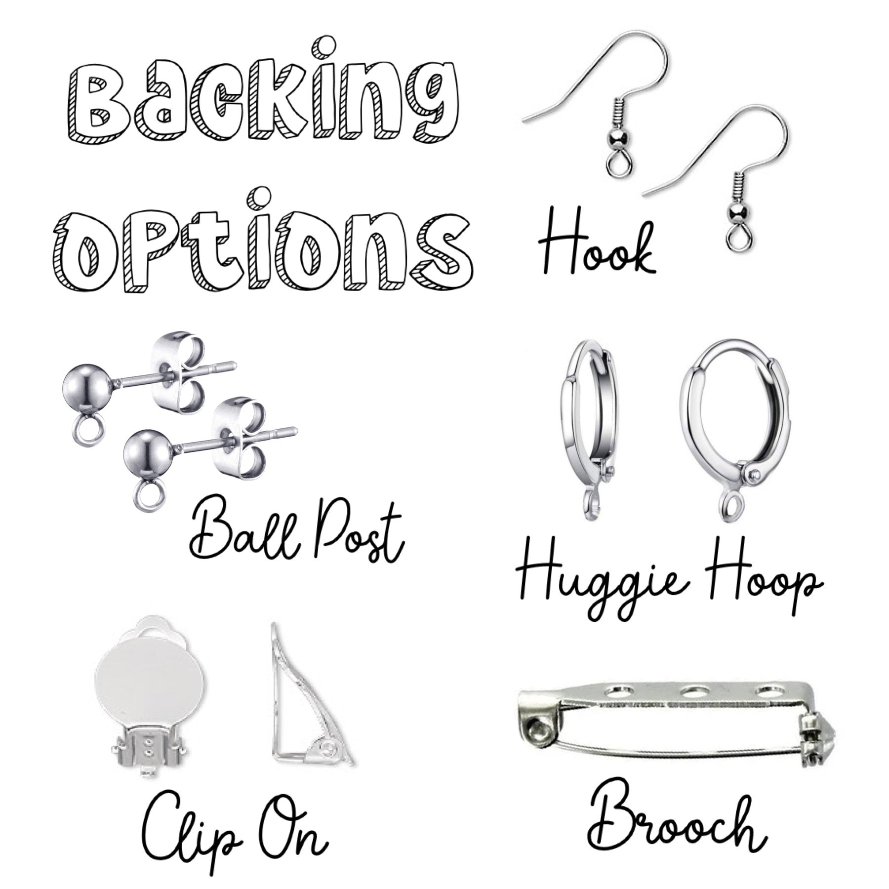 Earring Backs, Various Styles