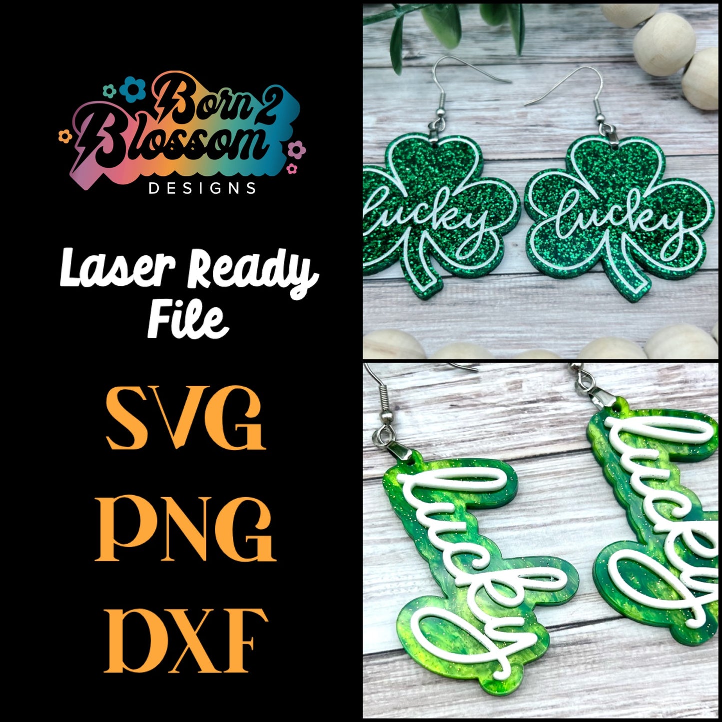 Lucky Earring Bundle SVG Digital Download