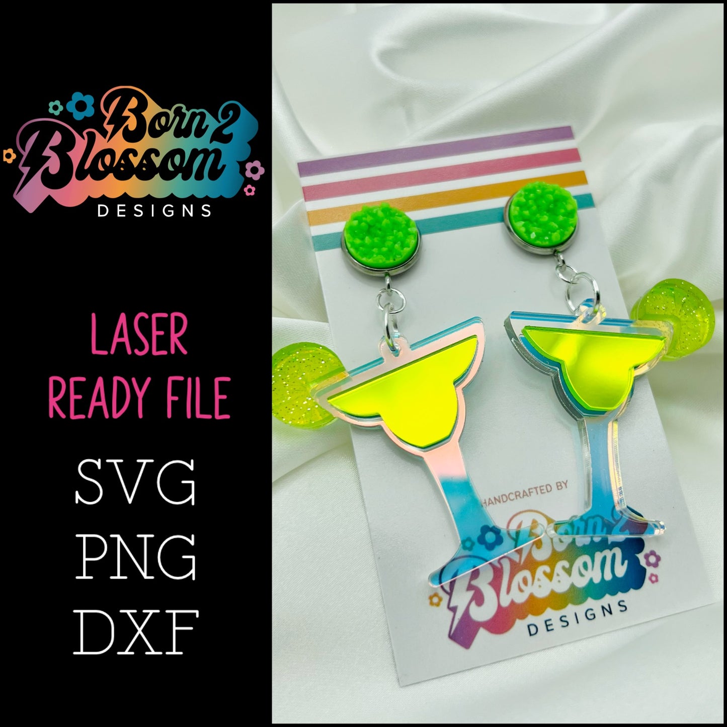 Margarita Earrings SVG Digital Download