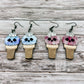 Skull Ice Cream Cone Dangles